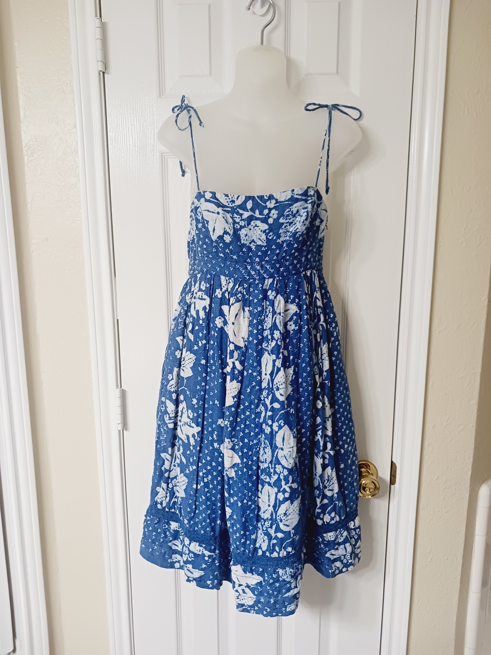 GAP Batik Floral Linen Dress NWOT